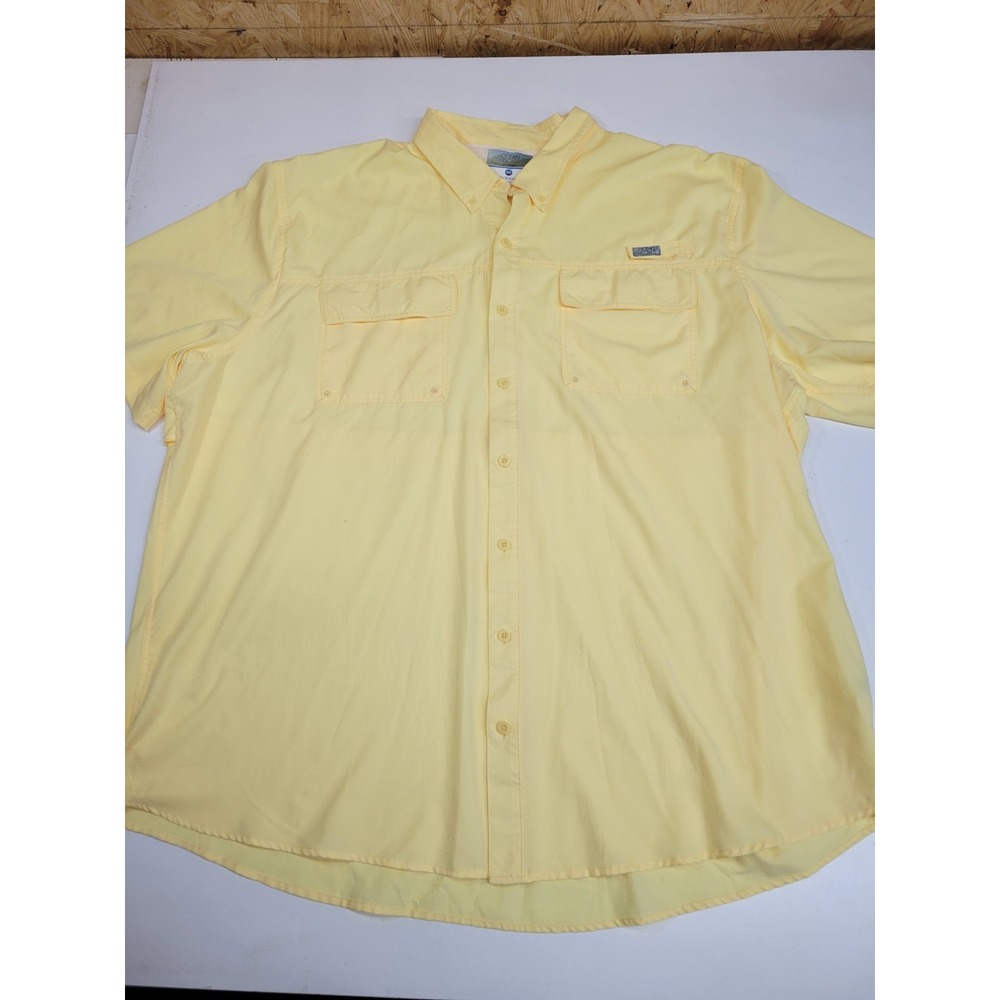 Ocean + Coast Ocean Advantage Mens 3XLT Yellow Fishing Shirt Big Tall Vented